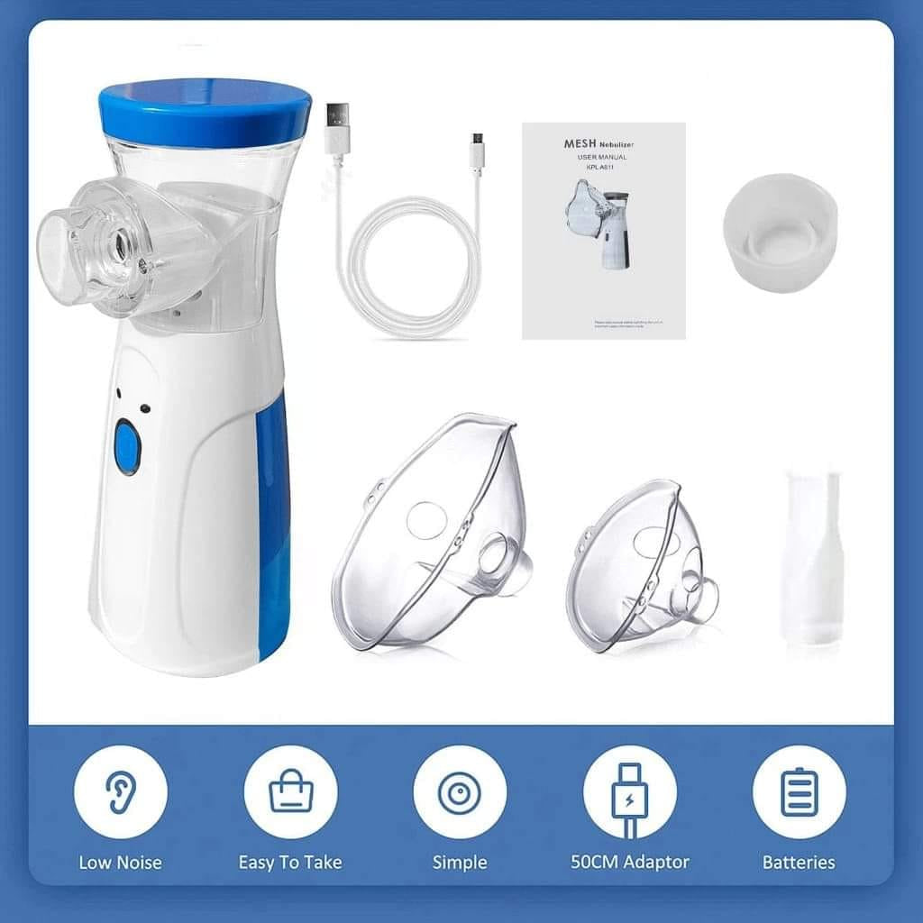 Portable Mesh Nebulizer USB & Battery Operated | Mini Nebulizer With Mask