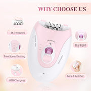 Daling DL-6032 Cordless Epilator – Painless Hair Removal for Women