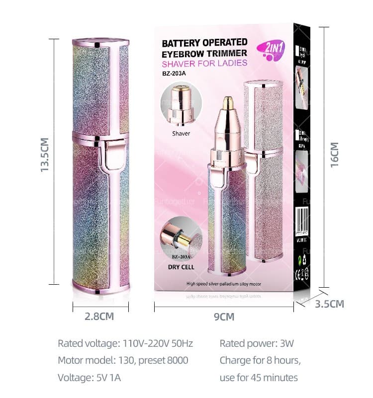 2 In 1 Eyebrow And Facial Hair Trimmer